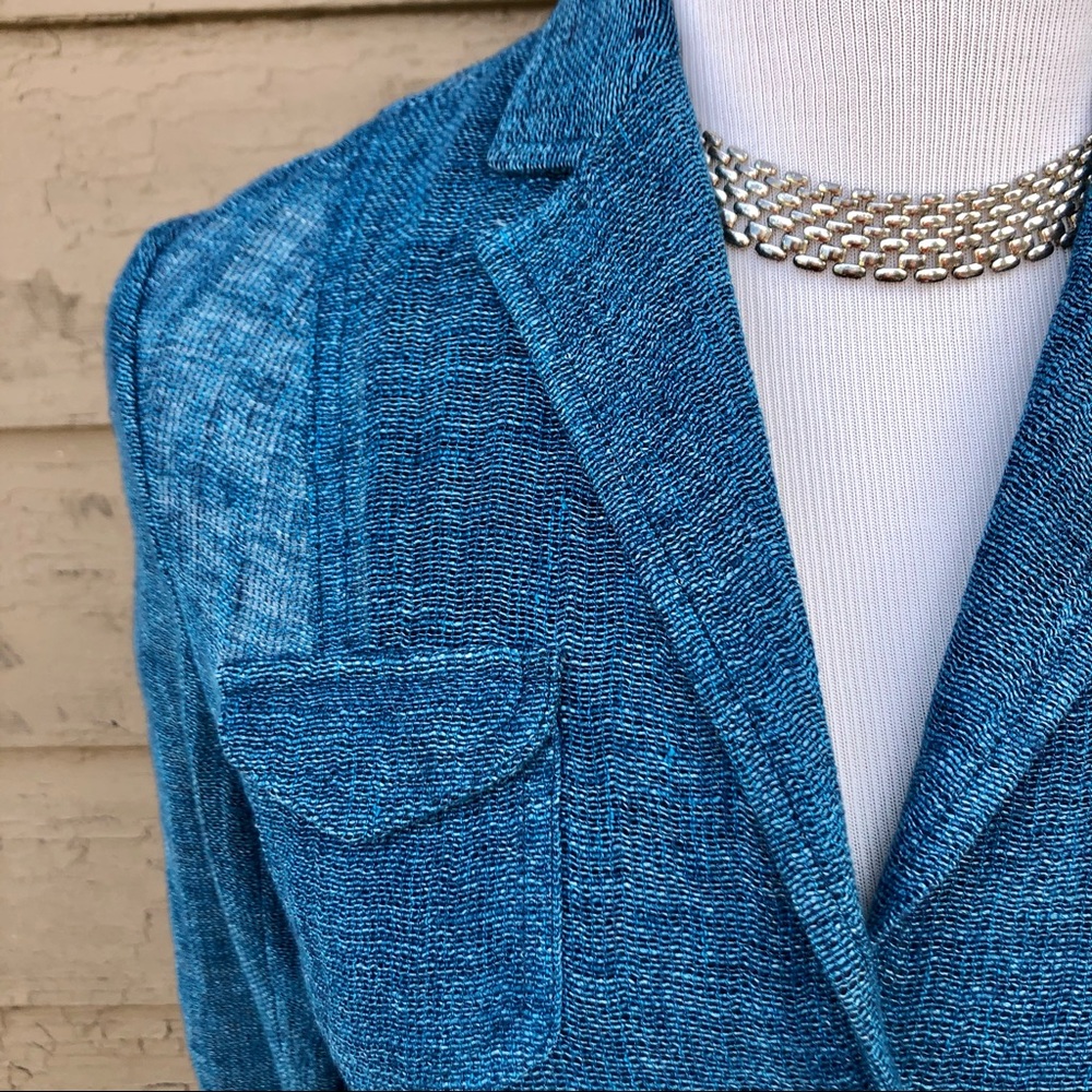 Elie Tahari linen blend sheer jacket! - Picture 2 of 9